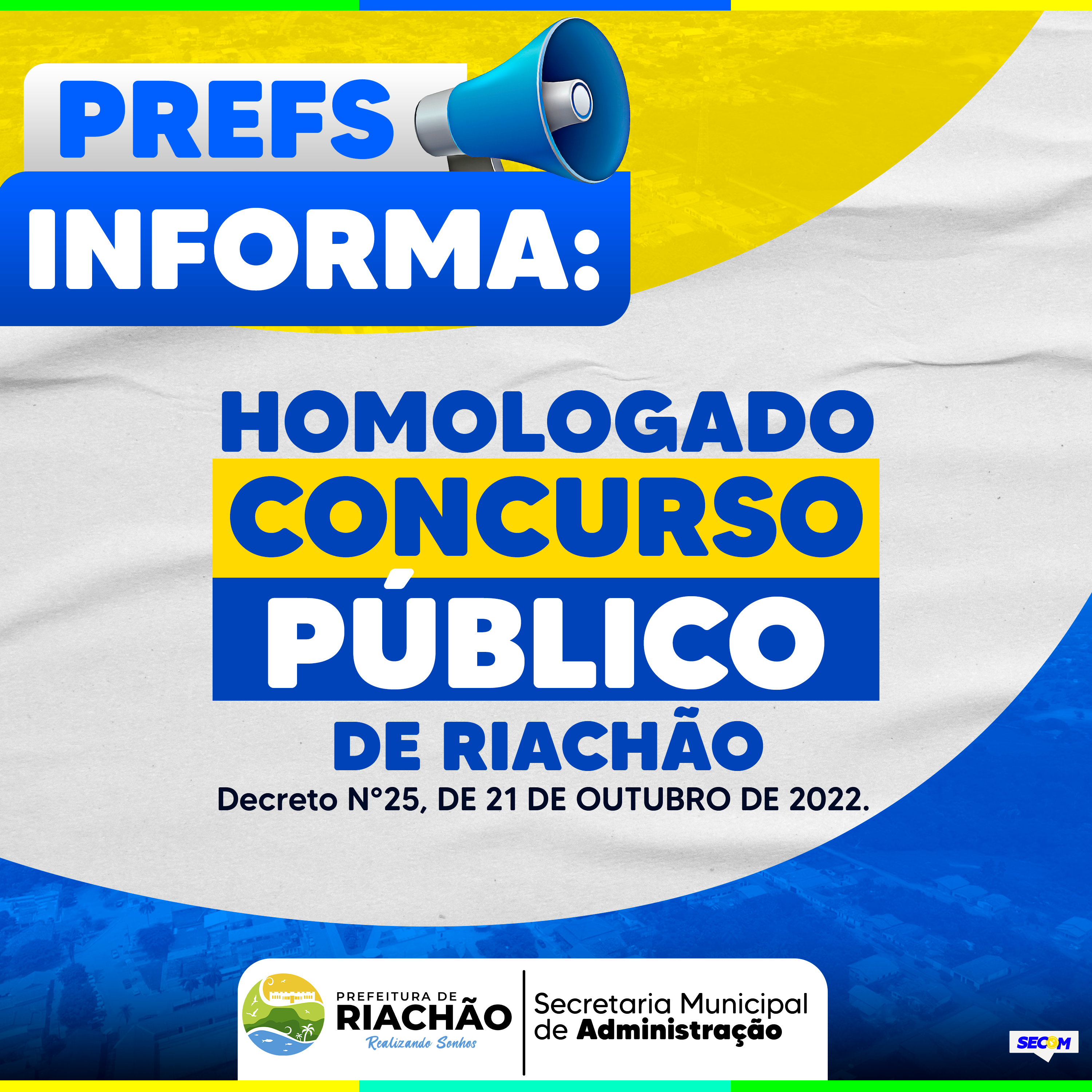 HOMOLOGADO CONCURSO PÚBLICO DE RIACHÃO