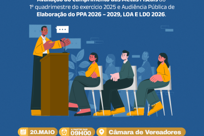 📢 Prefeitura de Riachão convida população para Audiência Pública sobre Metas Fiscais e Planejamento Orçamentário
